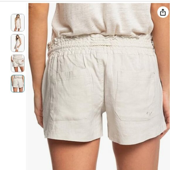Roxy - Oceanside Linen Short in Sea Stone - M - NWT - Picture 2 of 8
